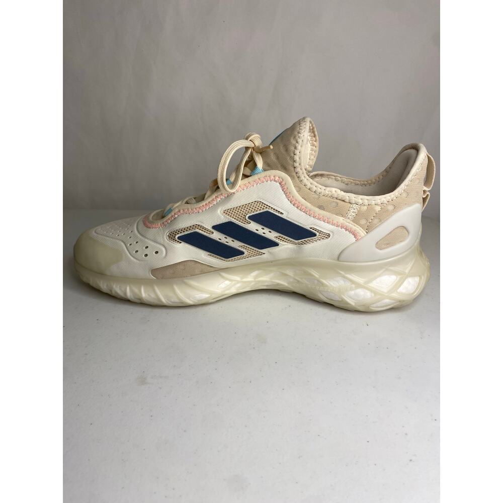 Mens Adidas Web Boost Running Shoes Sneakers Off White Blue Athletic Size 11 - Picture 10 of 16